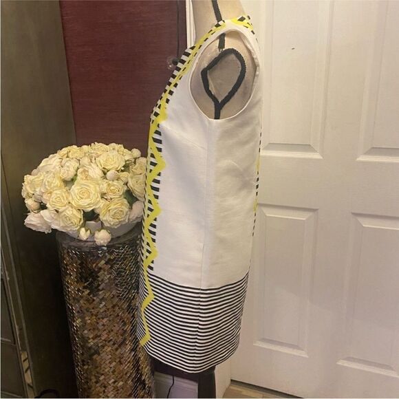 Versace Striped Yellow and Black Dress, US4 - Picture 4 of 11